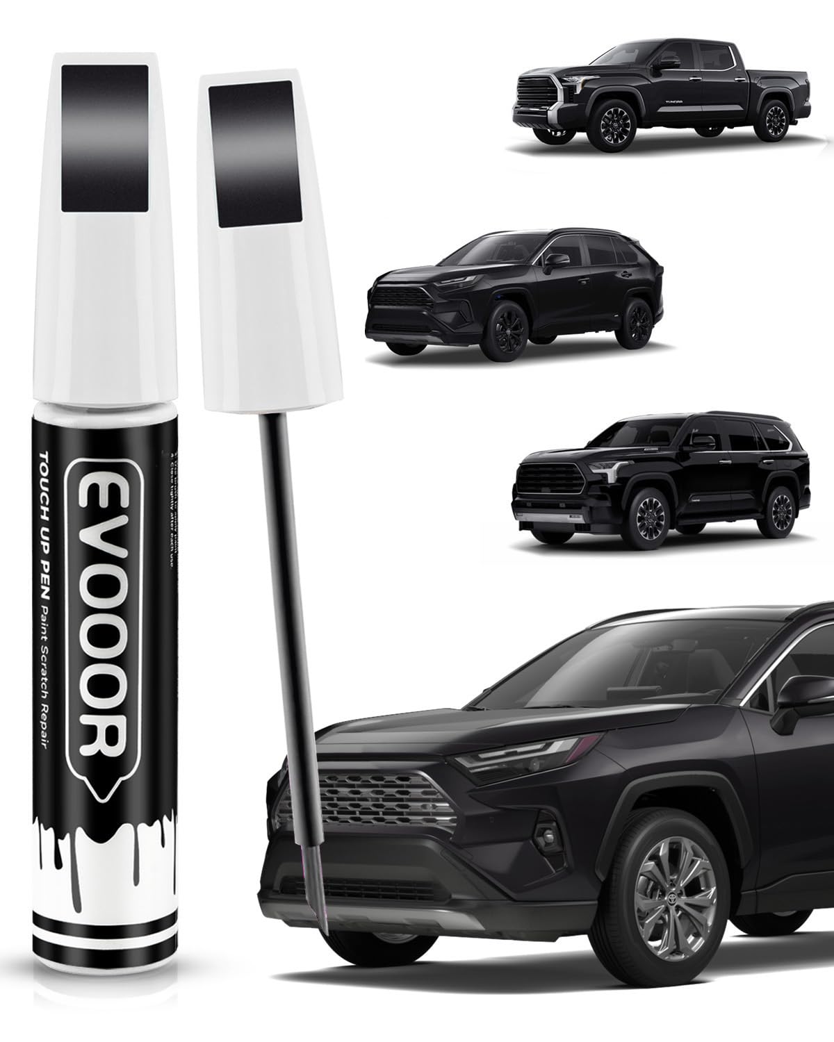 Amazon.com: EVOOOR 202 Black Touch Up Paint Compatible with Toyota